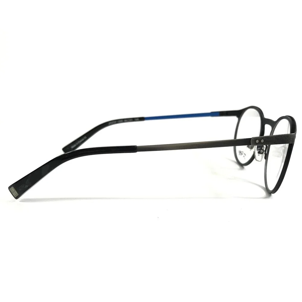 JF Rey Eyeglasses Frames JF2737 1320 Silver Brushed Blue Round 46-21-145